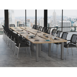 Krzesła Vienna (22 szt ) i Stół konferencyjny  678x138cm RUMBA 22